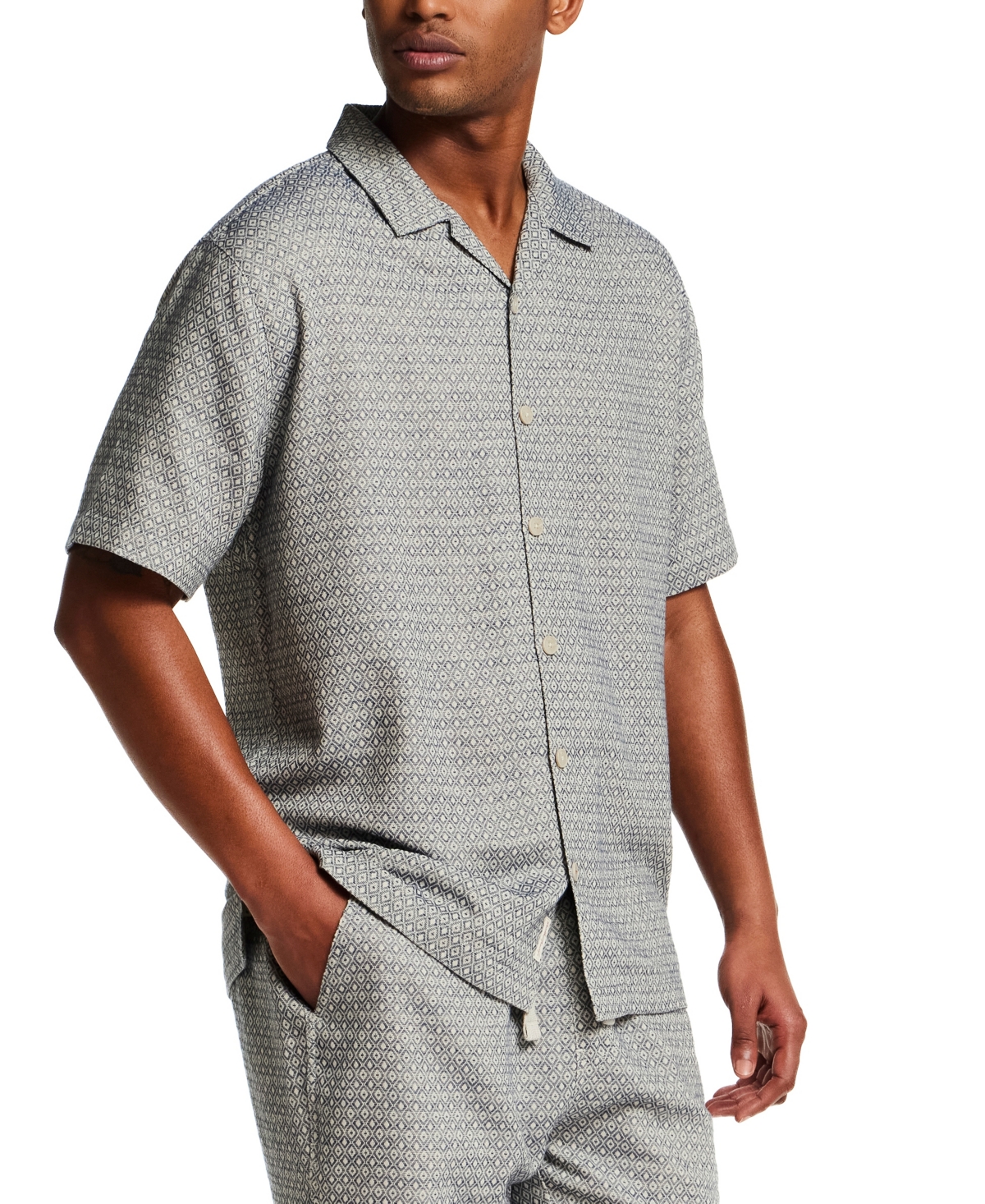 Weatherproof Vintage Men's Jacquard Knit Patch Shirt