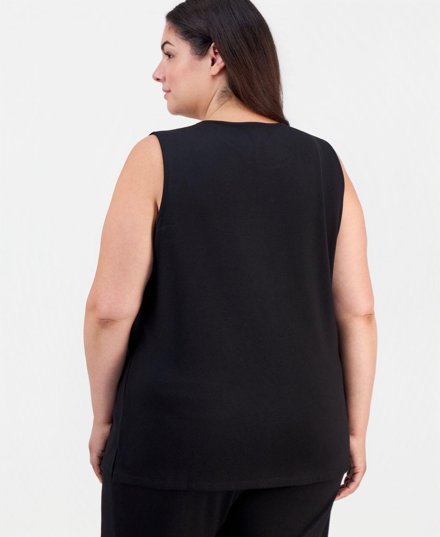 Plus Size Sleeveless Grommeted Top