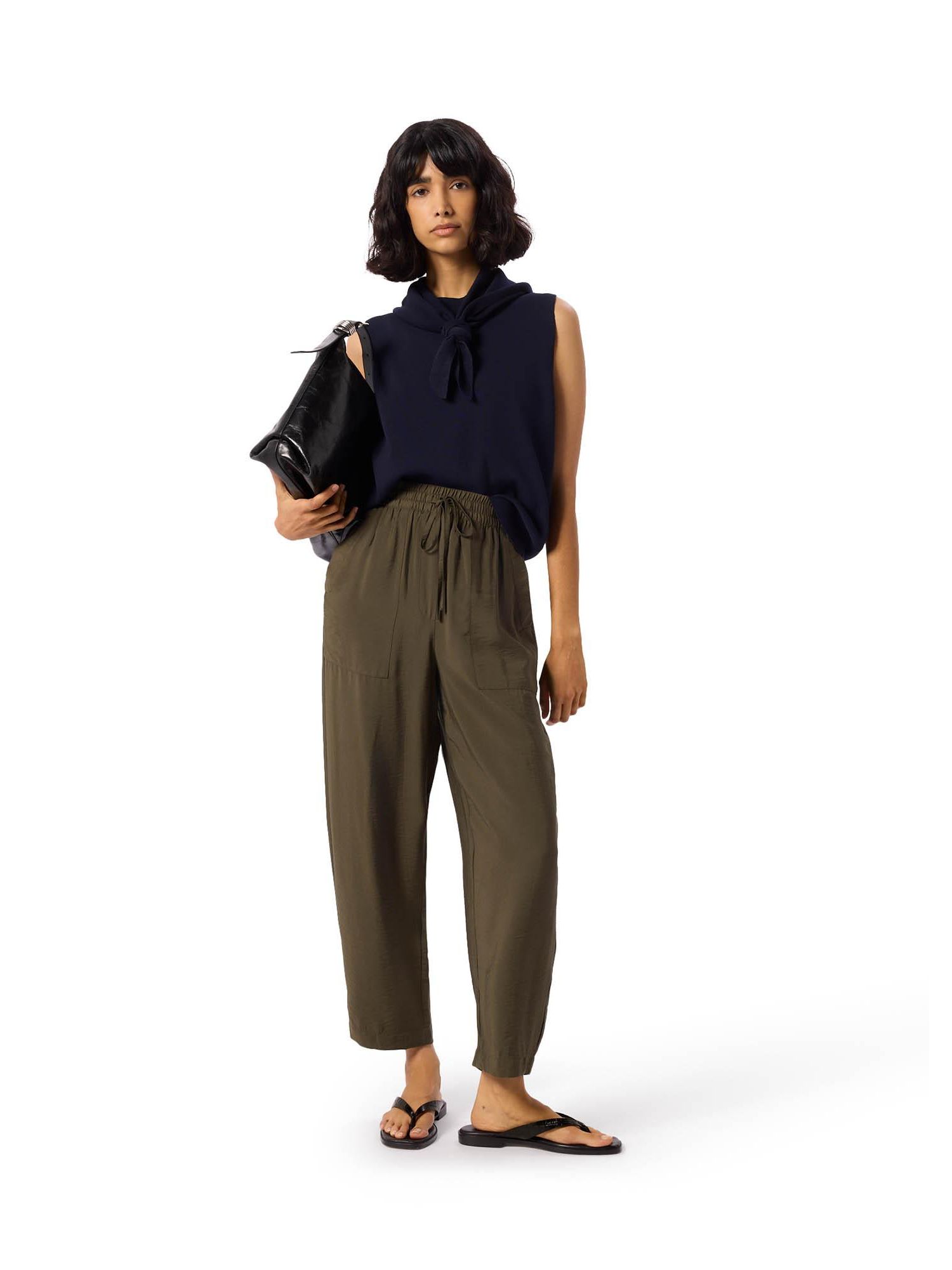 Women's Linen Elasticated Short