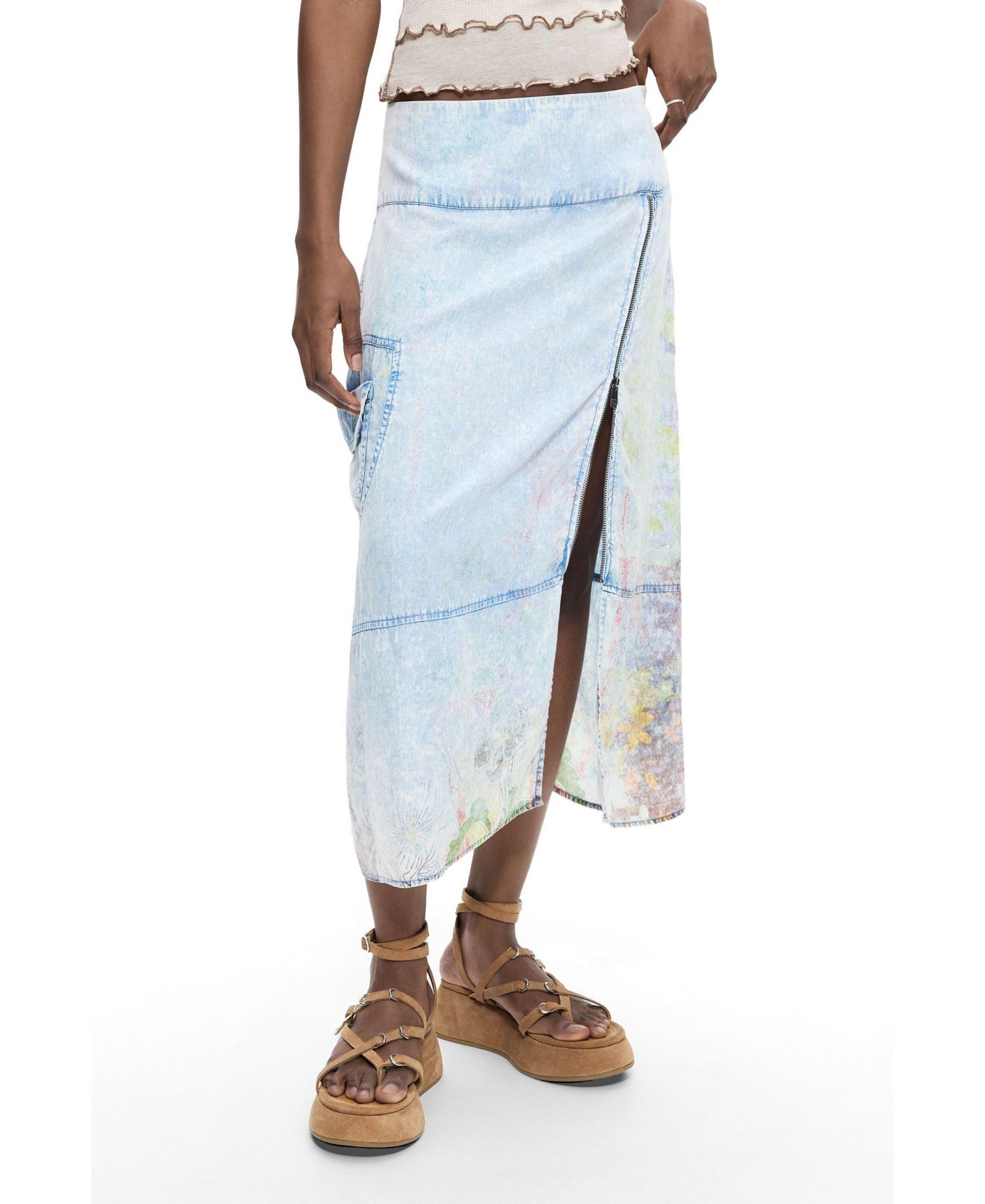 Women's Midi denim skirt