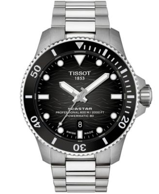 Men's Seastar Gray Stainless Steel Strap Watch 44mm