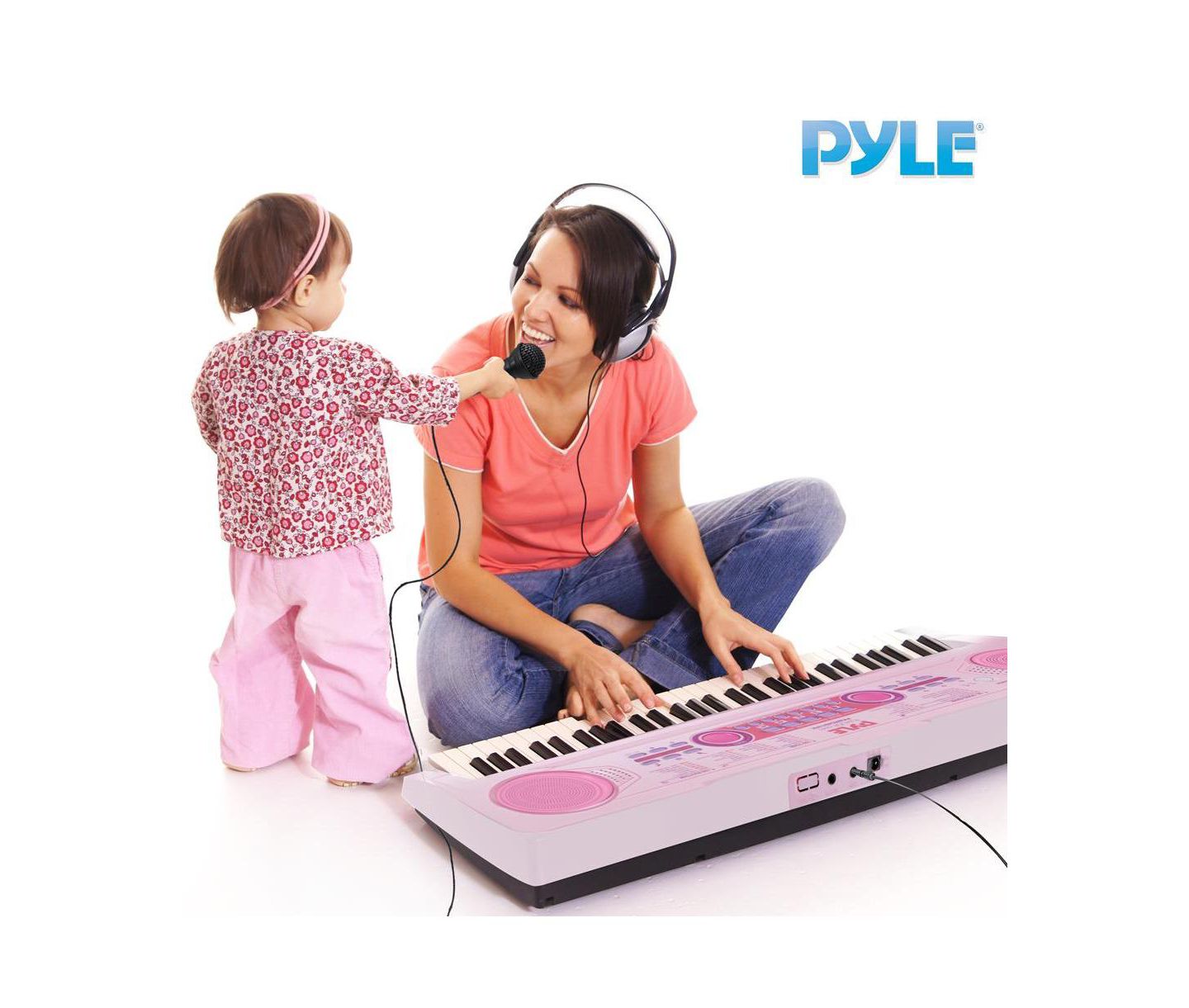 Детская игрушка Pyle Portable Kids Karaoke Piano Keyboard with Wired Microphone, Rechargeable Battery - 49 Keys, PKBRD4911PK — фото 6