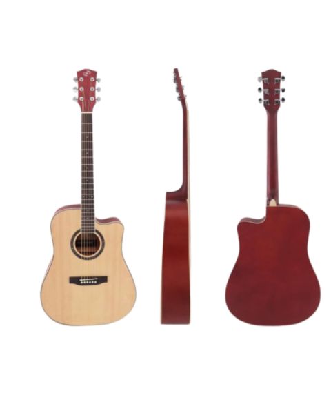 Детские игрушки Pyle 41" Acoustic Guitar Kit with Cutaway Body, Accessory Pack - Natural Finish, PGA480NT