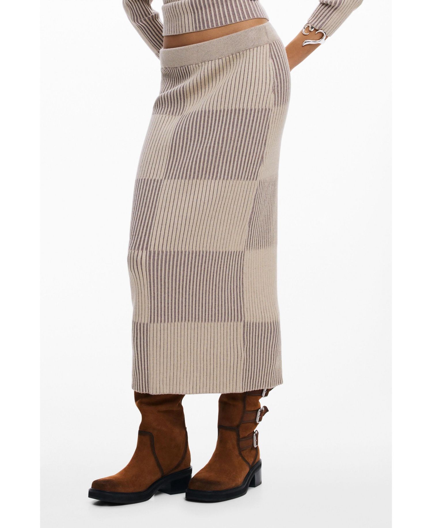 Women's Long ribbed skirt