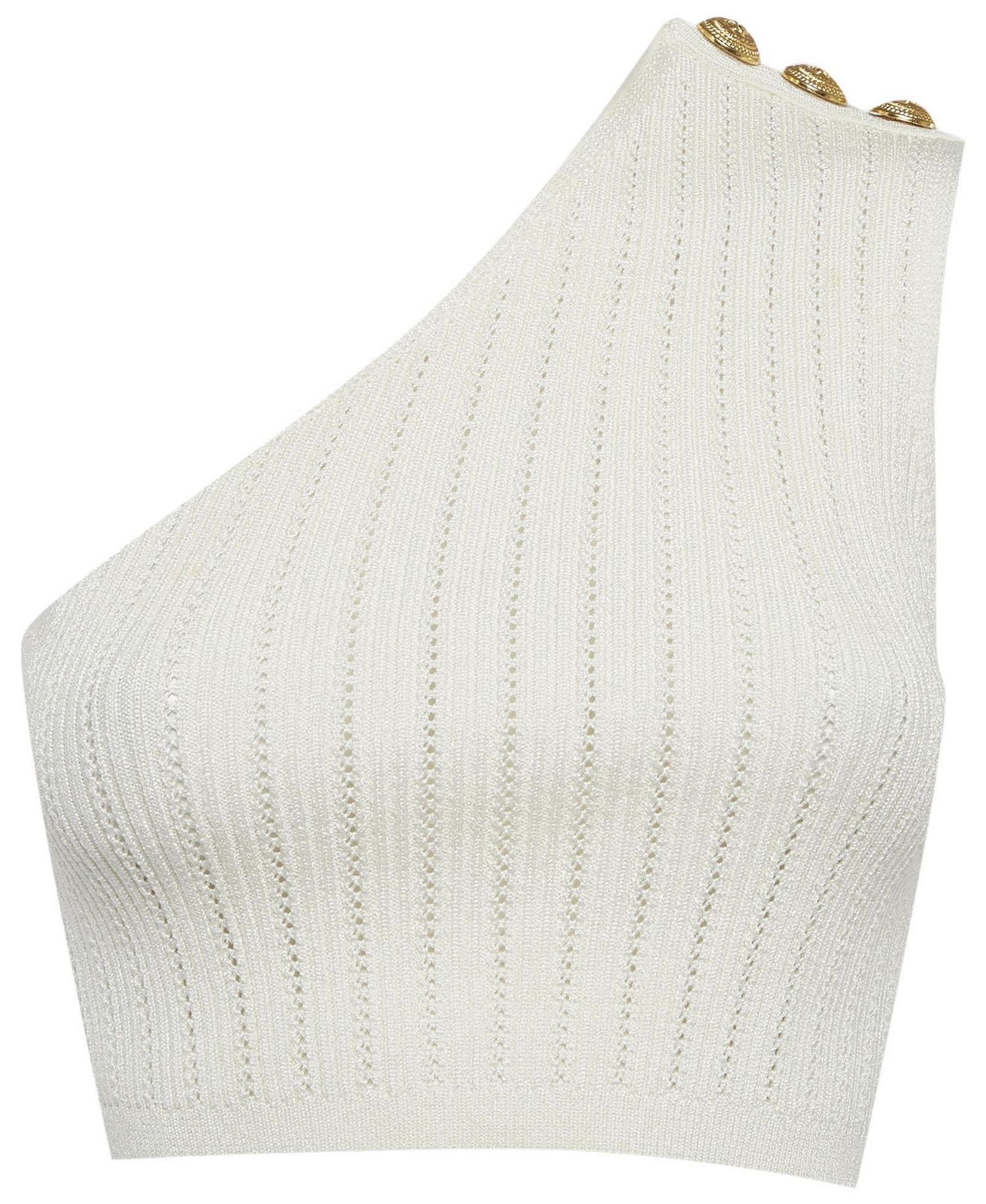 Women's Pointelle Knit One Shoulder Top