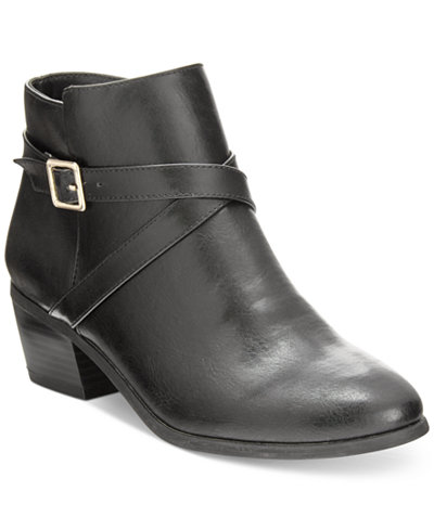Karen Scott Flynne Block-Heel Booties, Only at Macy's - Boots - Shoes ...