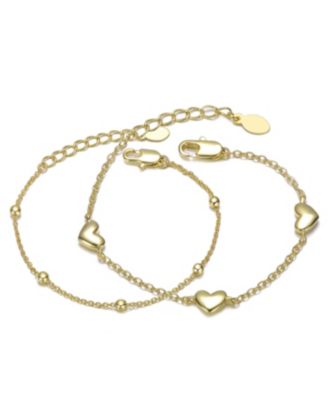 Plated Station Bracelet 2-Piece Set