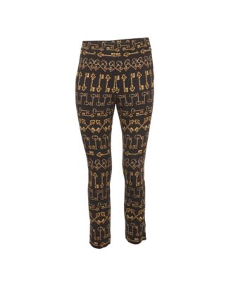 Women's Key Print Crepe Slim Fit Pants