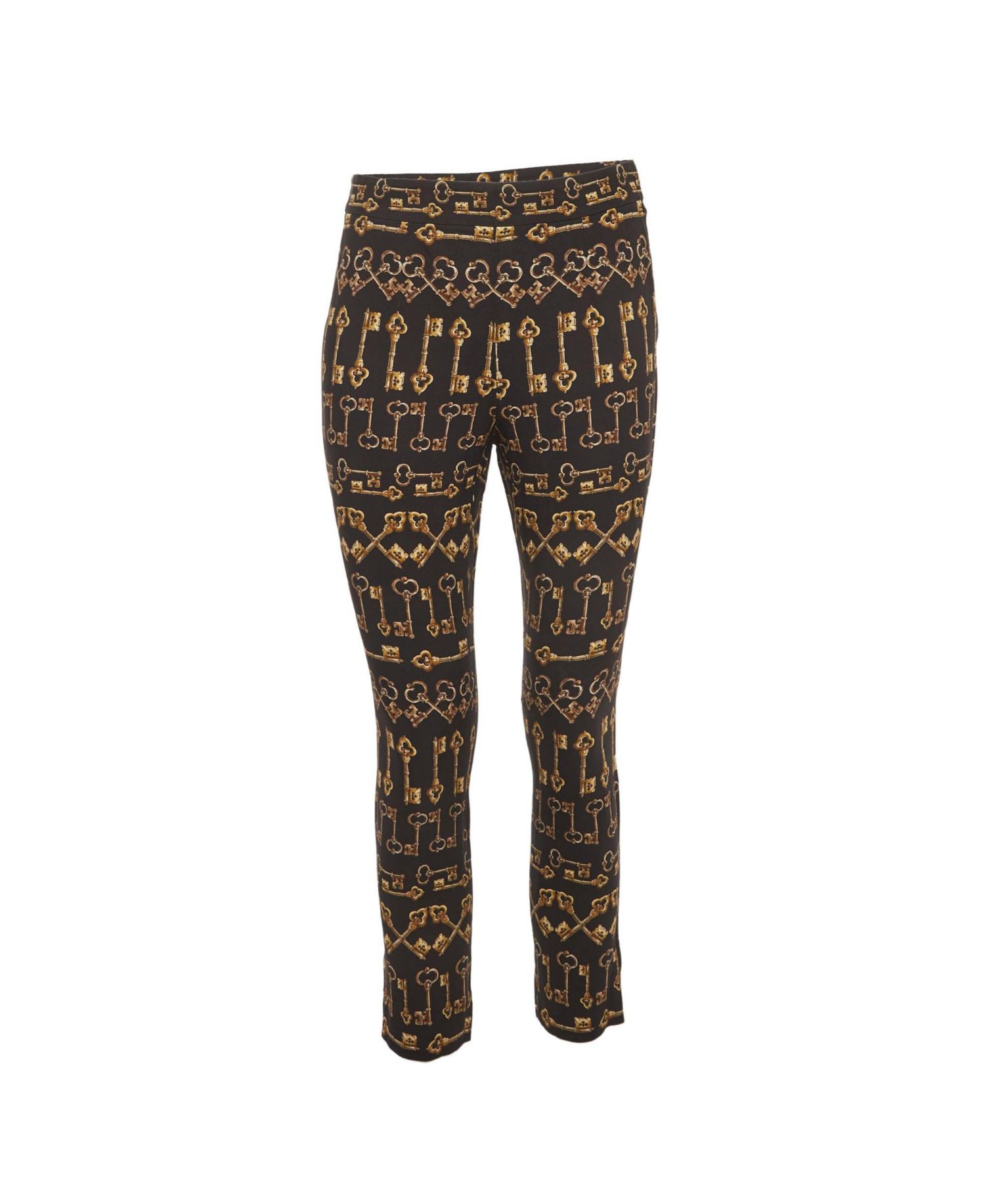 Women's Key Print Crepe Slim Fit Pants