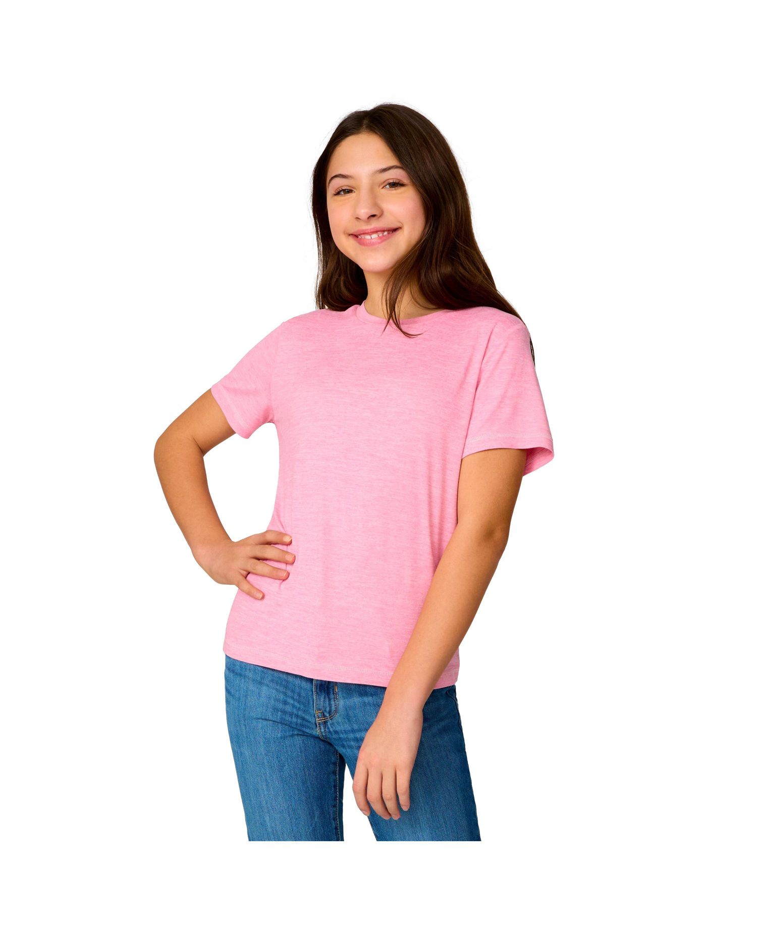 Girls' Microtech Crew Neck Shirt