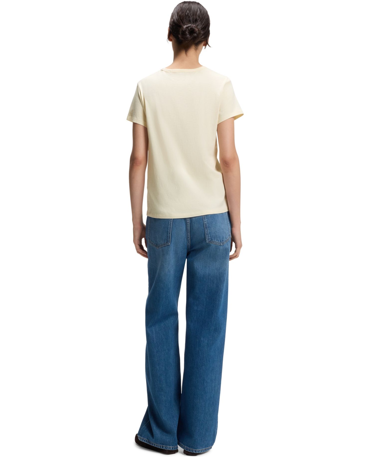 BOSS by Women's Cotton-Silk Blend Slim-Fit T-Shirt