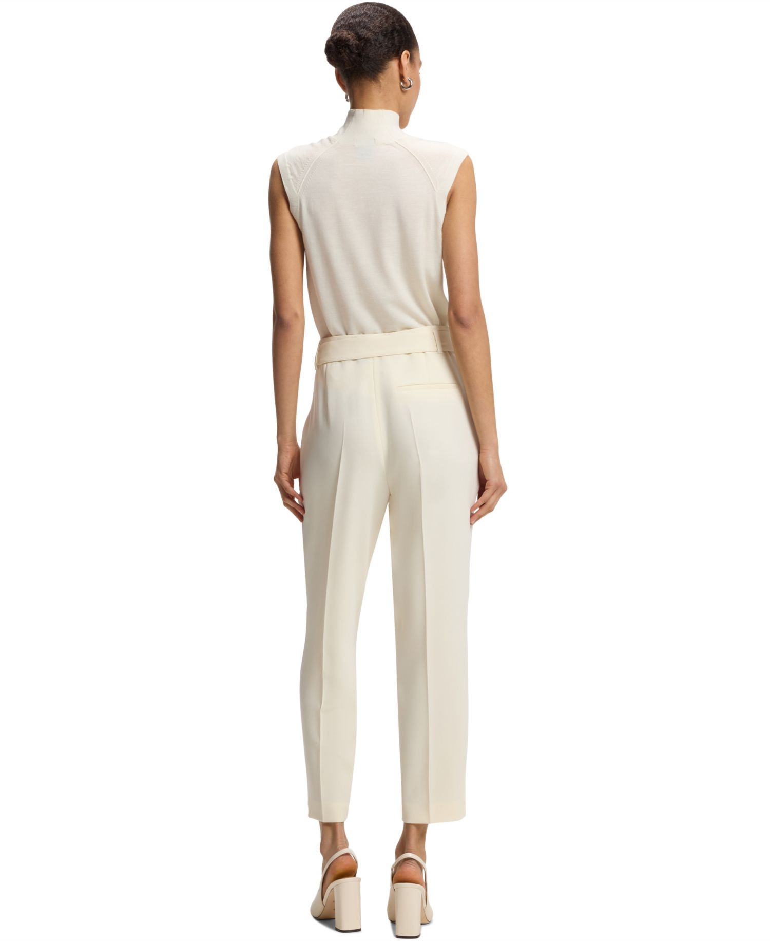 BOSS by Women's Japanese Crepe Tapered-Fit Pants