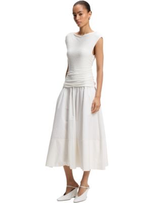 hugo boss fit and flare dress HUGO BOSS Fuccia Long Sleeve Cutout Fit & Flare Dress