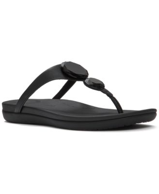 Women's Solay Glossy-Disc Toe-Post Sandals
