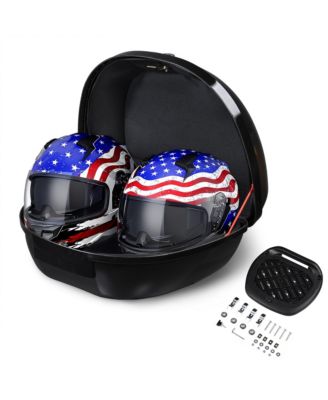 50L Universal Motorcycle Tour Tail Box Scooter Trunk Storage with Lock Case