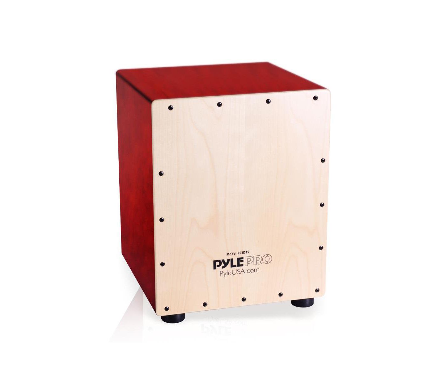 Детская игрушка Pyle Hand-Crafted Wooden Stringed Jam Cajon, цвет: Красный — фото 1