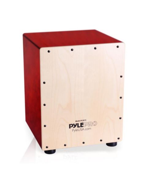 Детская игрушка Pyle Hand-Crafted Wooden Stringed Jam Cajon, цвет: Красный