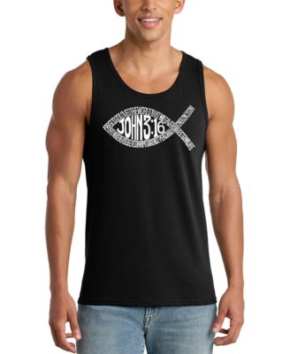 Men's Christian Bible Word Art Tank Top