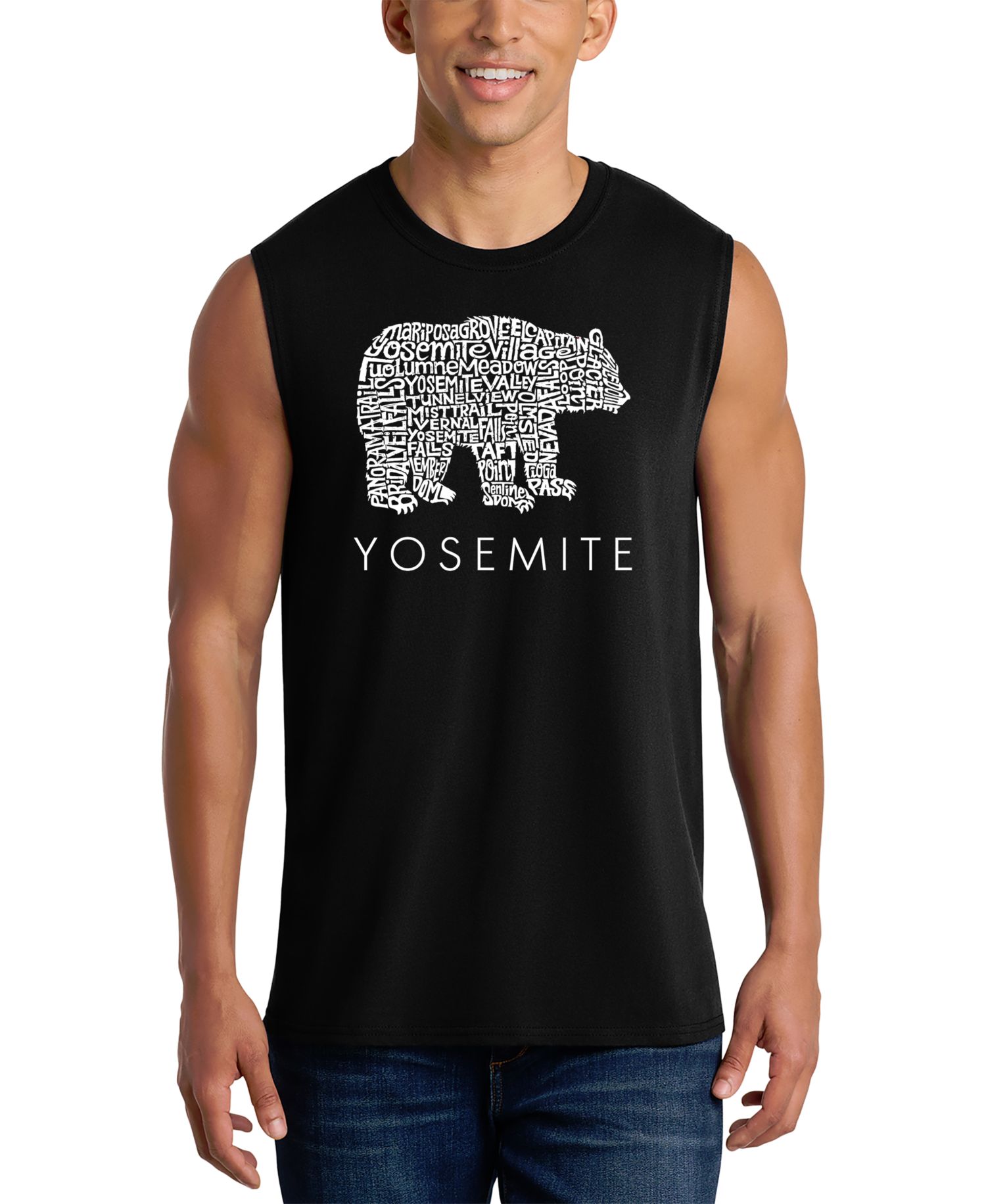 Men's Yosemite Word Art Graphic Tank Top