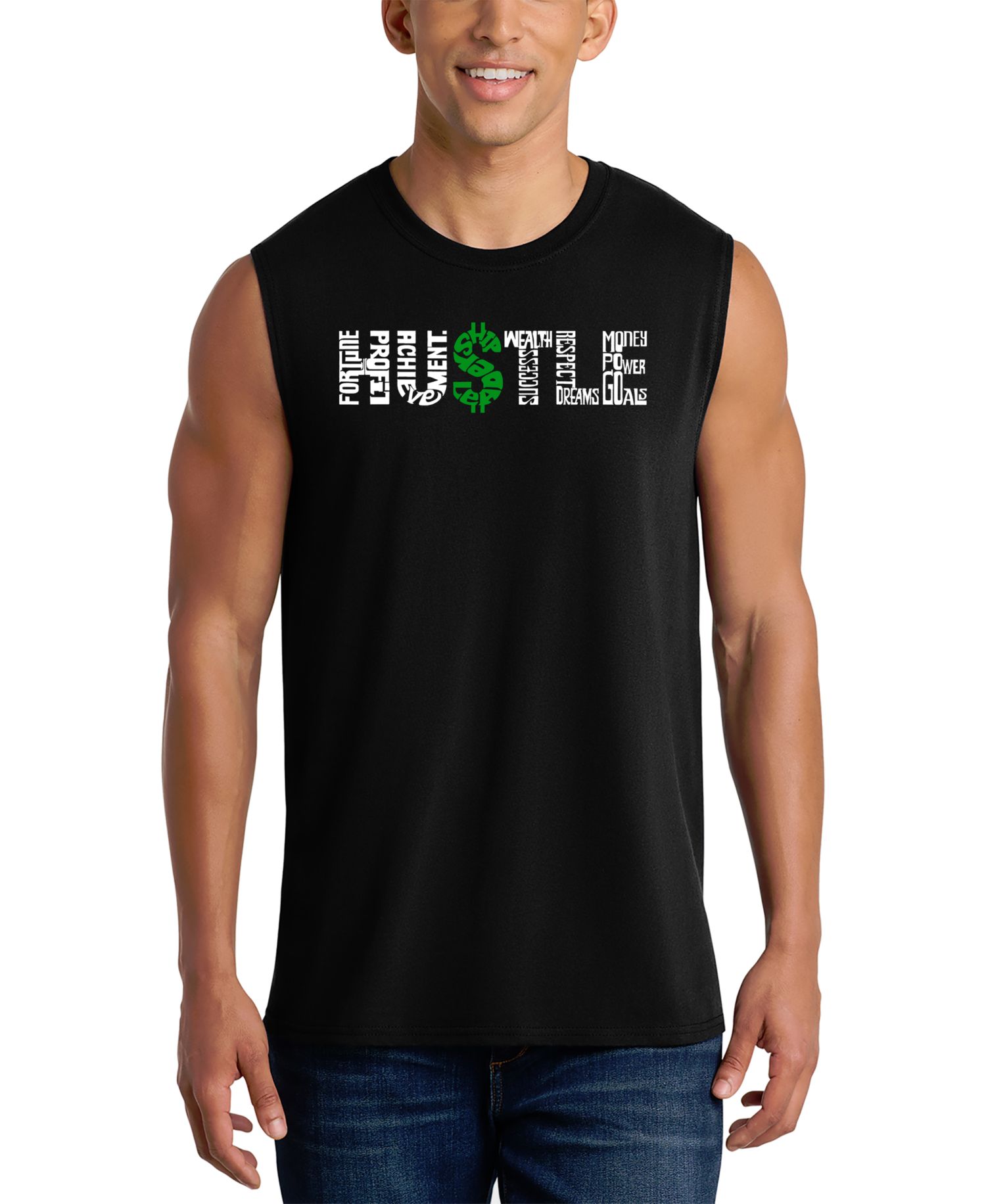 Men's Hustle Money Design Tank Top