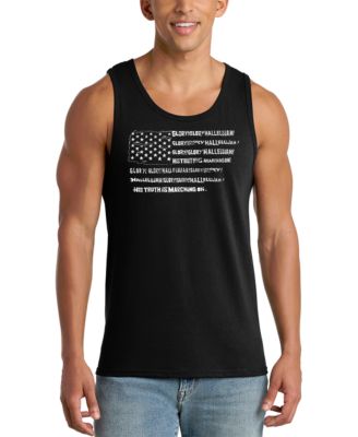 Men's American Flag Inspirational Quote Graphic Tank Top