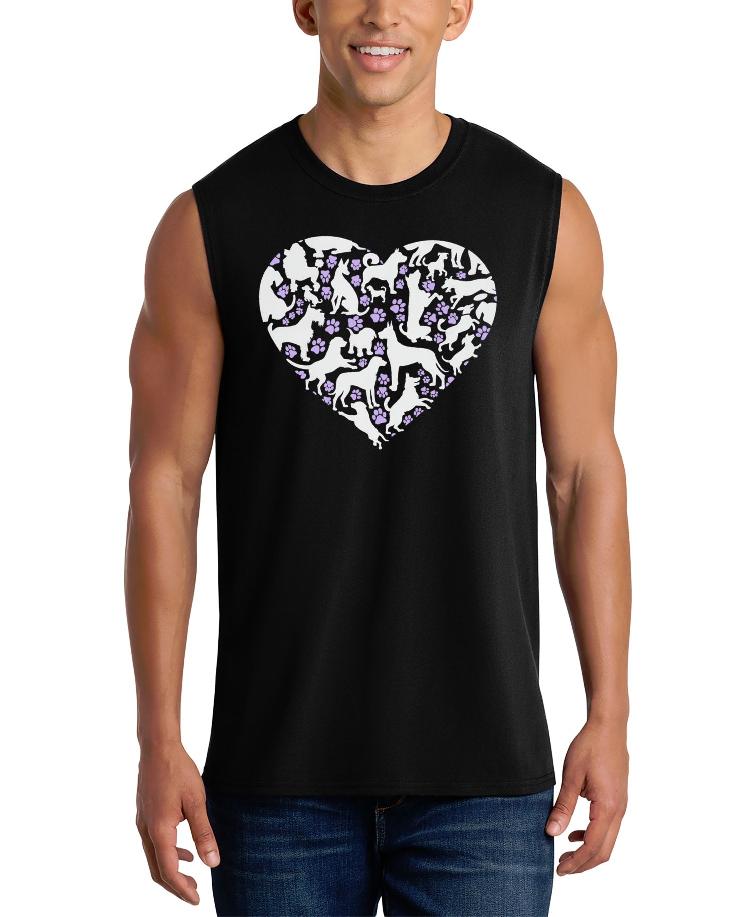 Men's Heart Puzzle Graphic Tank Top