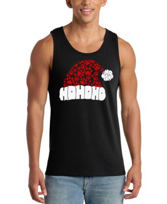 Men's Ho Ho Ho Santa Hat Graphic Tank Top