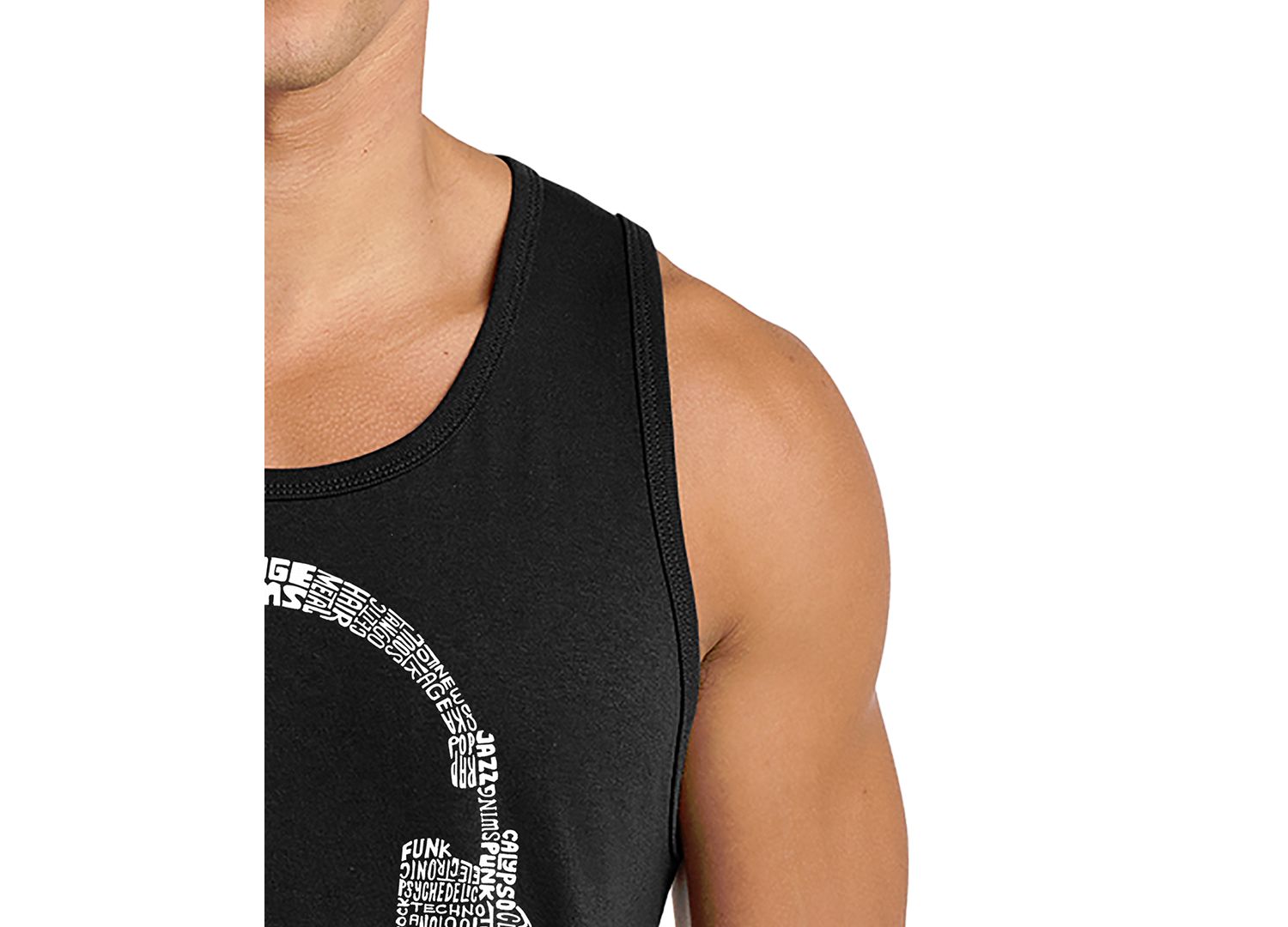 Men's Headphone Word Art Tank Top