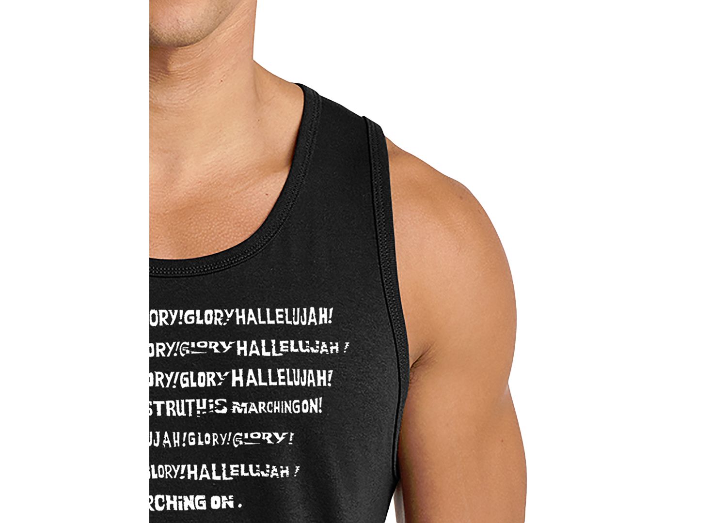 Men's American Flag Inspirational Quote Graphic Tank Top