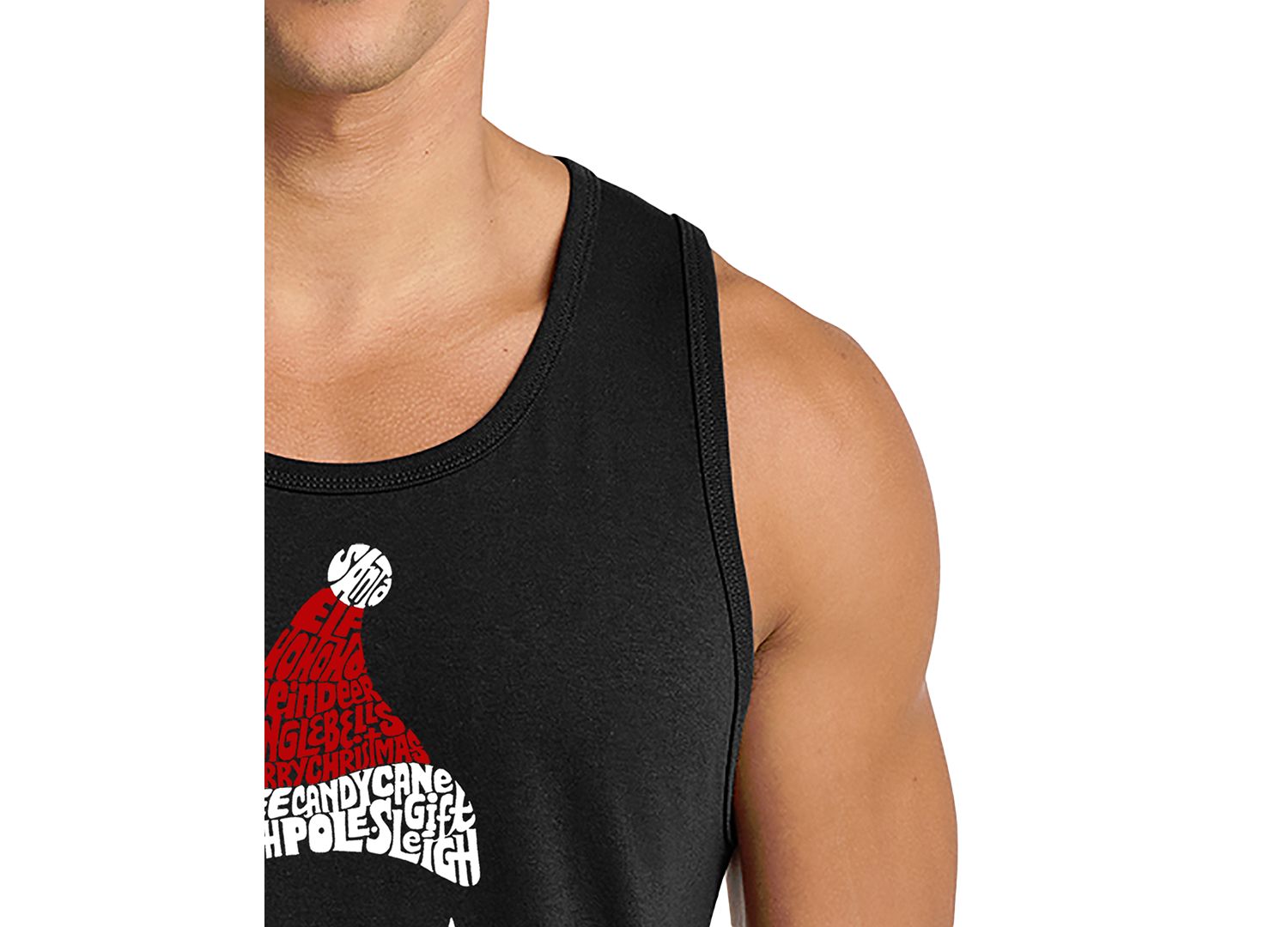 Men's Christmas Santa Graphic Tank Top