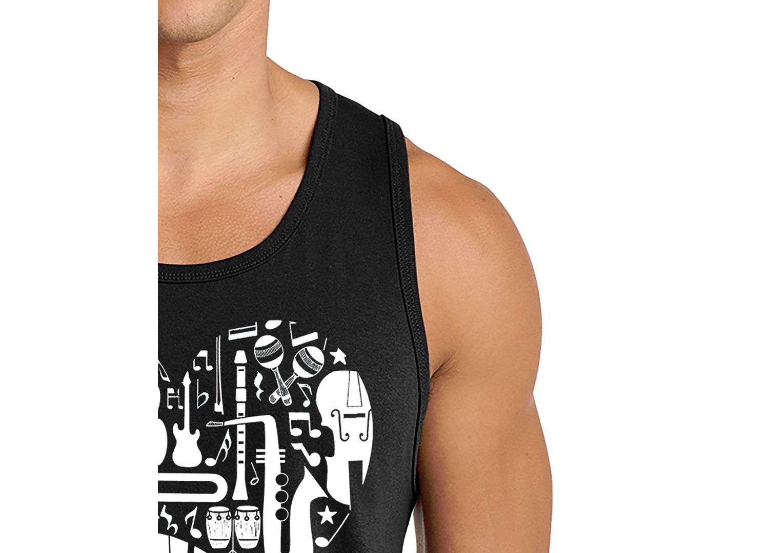 Men's Music Instruments Print Tank Top