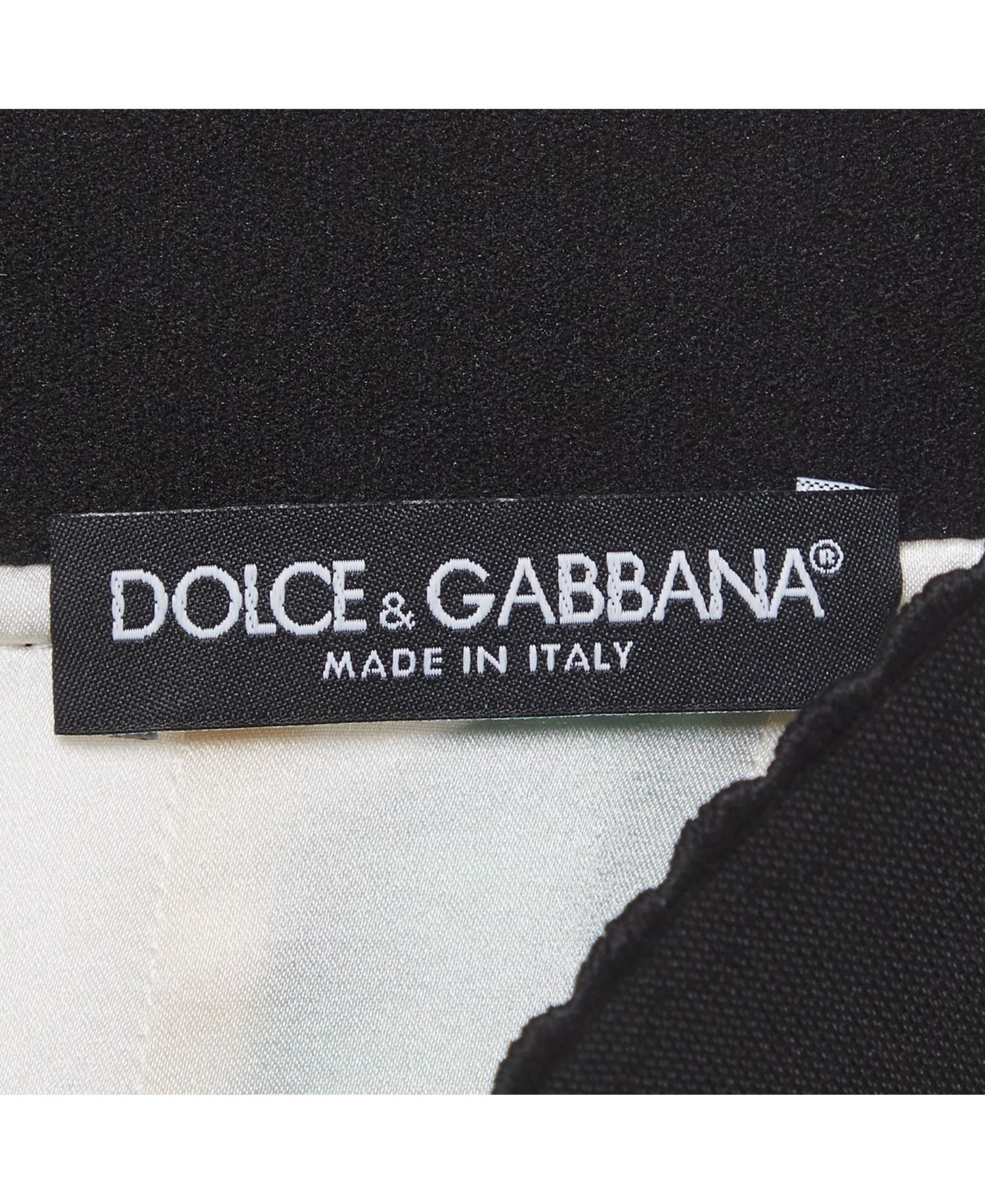 Women's Pre-Owned Dolce and Gabbana Green Tropical Print Crepe Pencil Skirt
