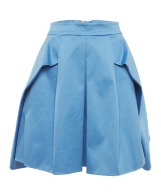 Women's Satin Pleated Mini Skirt