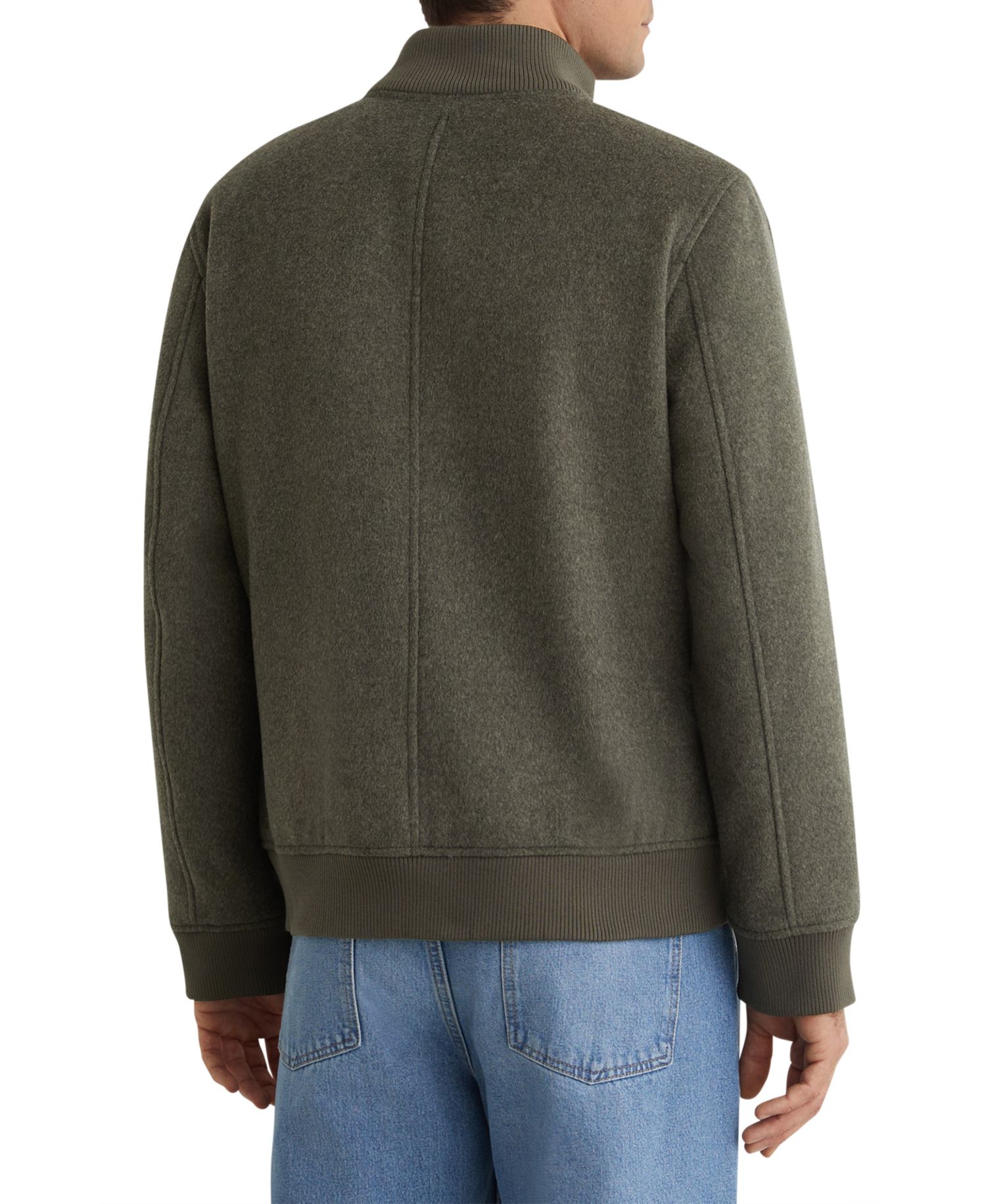 Men's Hadley Wool-Blend Funnel-Neck Bomber Jacket