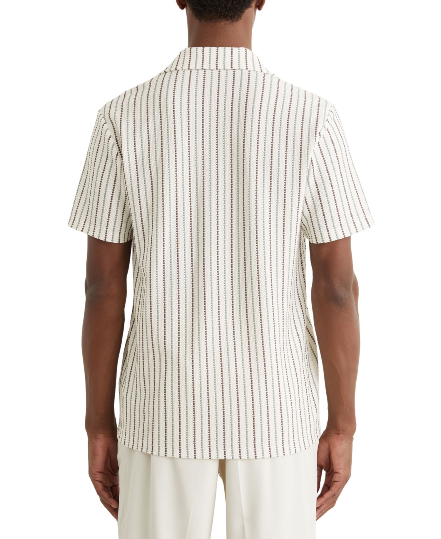 Men's Percy Textured-Stripe Cuban-Collar Shirt