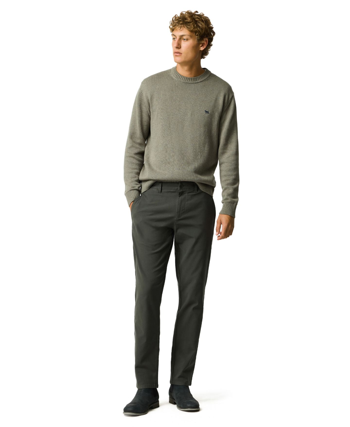 Мужские брюки Rodd & Gunn Motion Cotton Straight-Fit, цвет: Bayleaf — фото 7