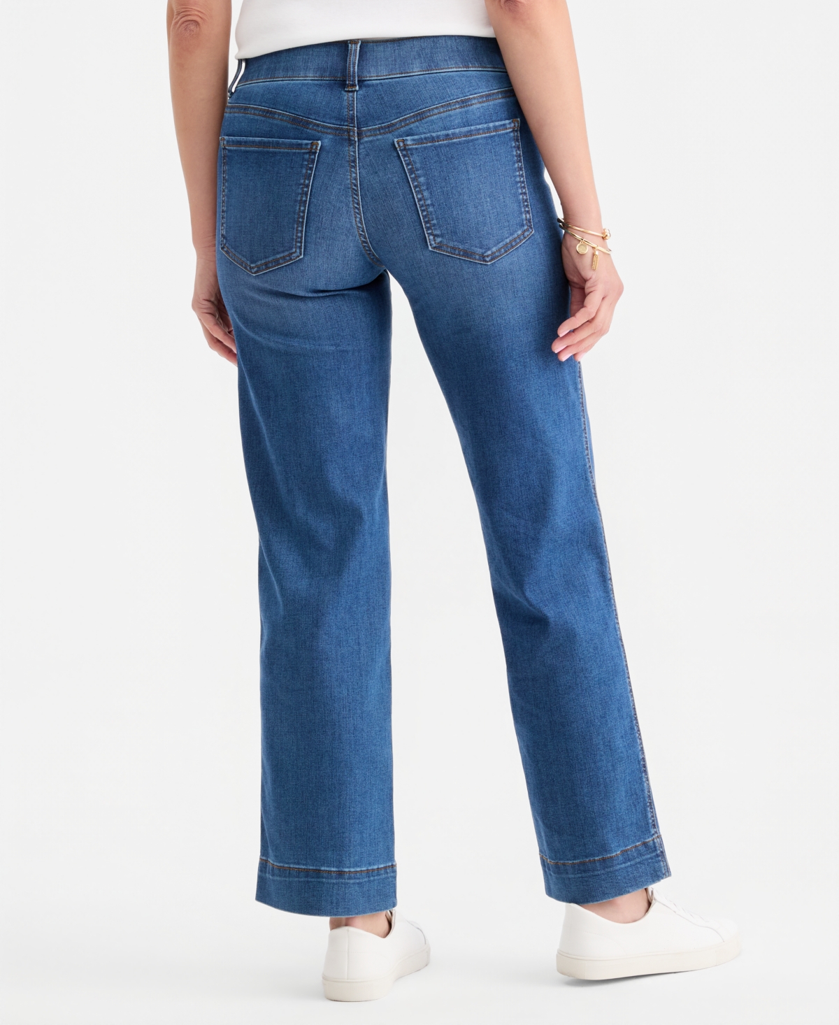 Style & Co Women's Shaping Pull-On Wide-Leg Jeans, Macy's Exclusive