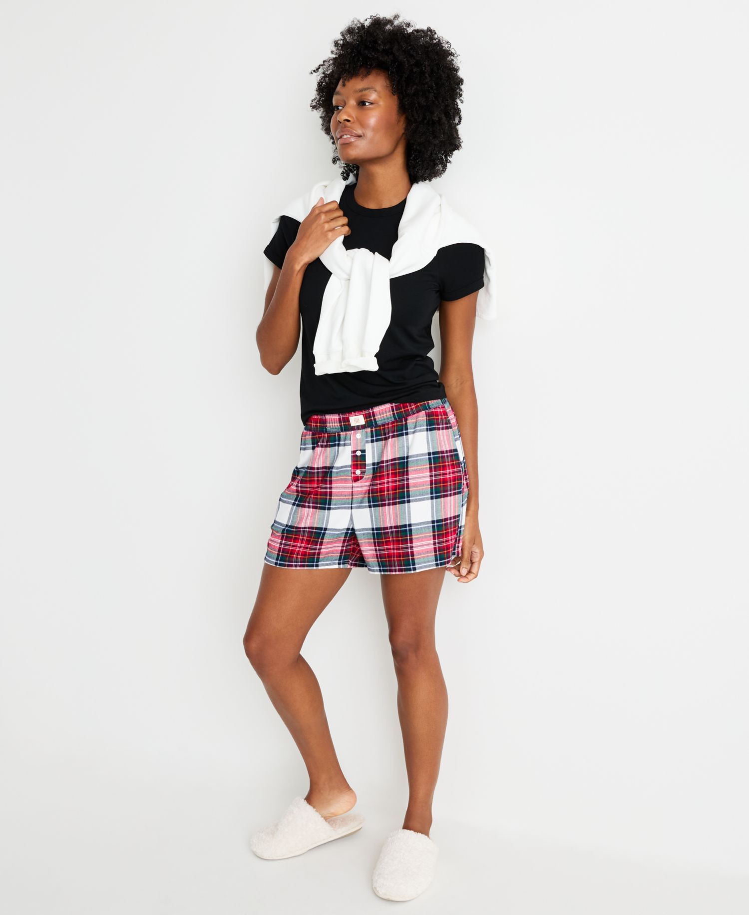 Women's Flannel Boxer Shorts