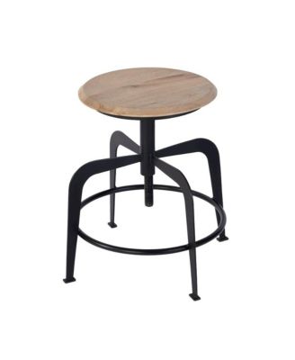 Edison 20-27 in. Adjustable Seat Height Iron Bar Stool