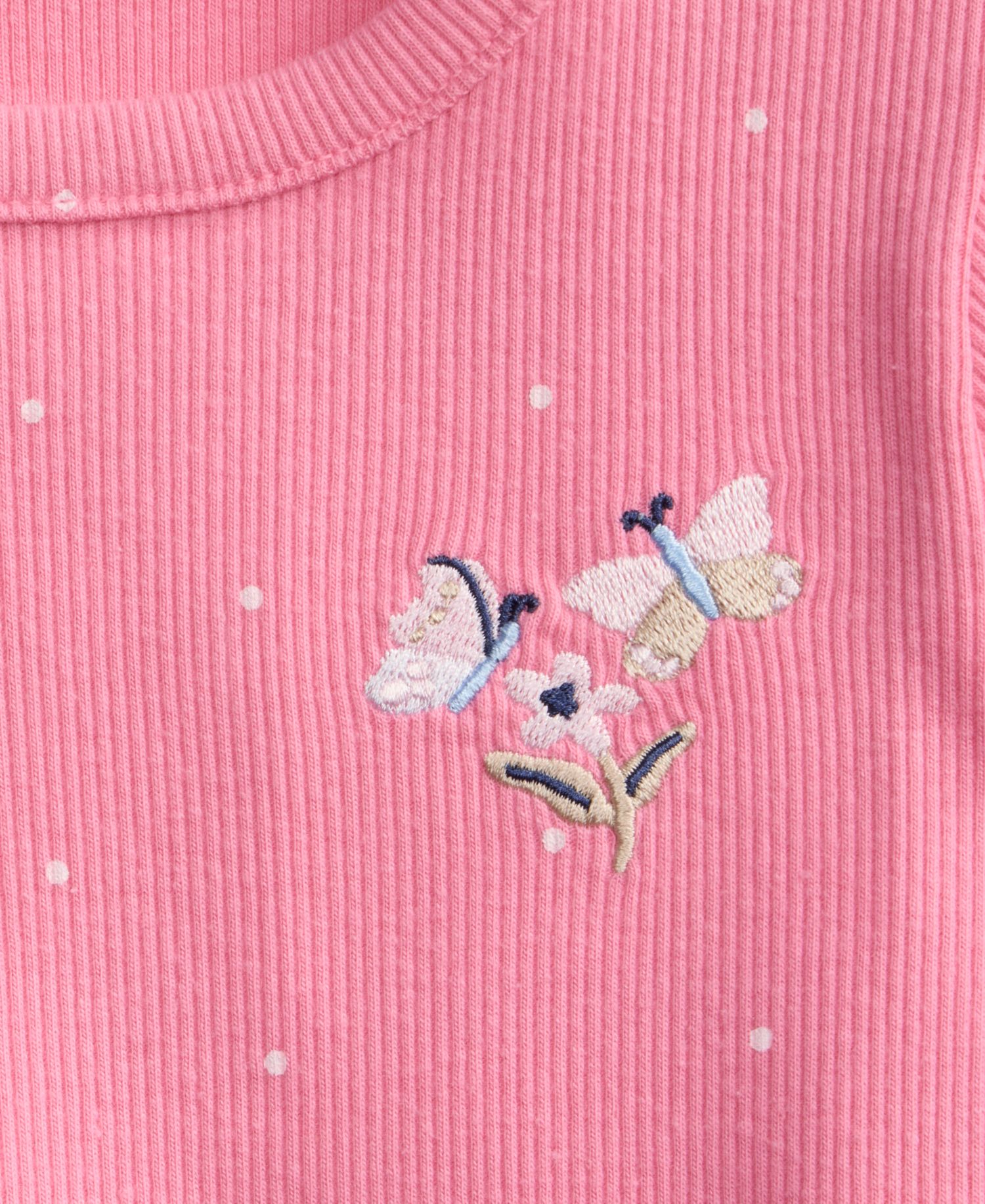 Baby Girls' Mix & Match Short-Sleeve Butterfly Ribbed T-Shirt
