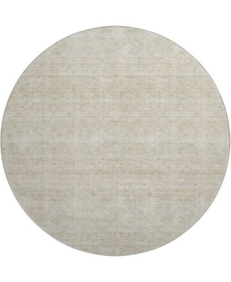 Soft Essentials Machine Washable SE1 8'x8' Round Area Rug