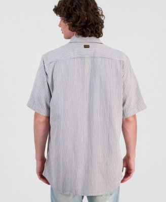 Men's One-Pocket Striped Short-Sleeve Shirt thumbnail 4