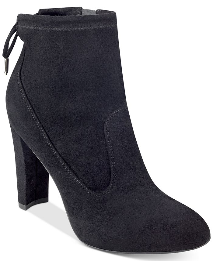 Marc fisher black suede booties sale