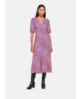 Women's Diagonal Snake Midi Dress
