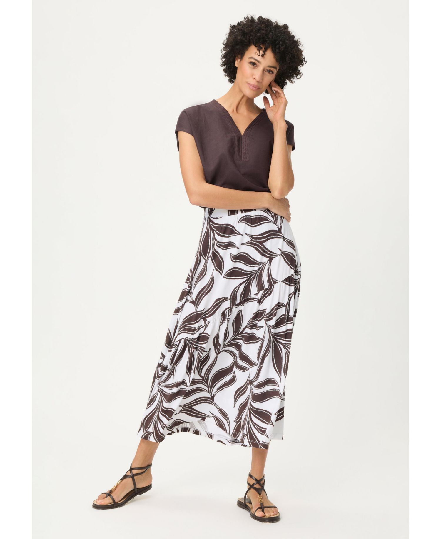 Women's Dotted Leaf Skirt