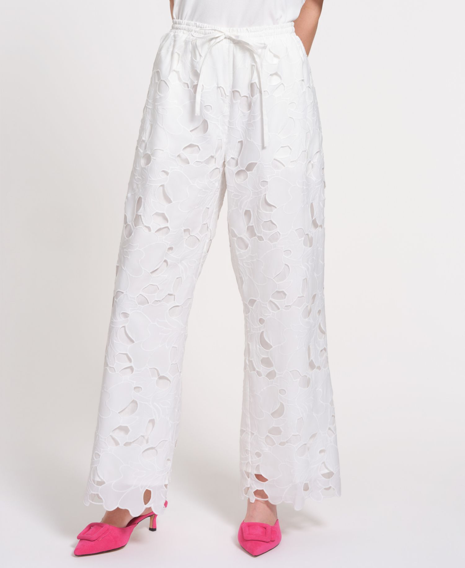 Women's Eyelet Drawstring Pants