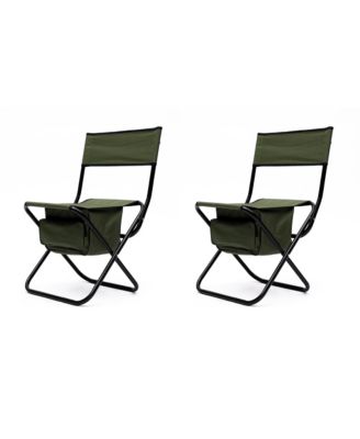 2-Piece Folding Outdoor Chair with Storage Bag