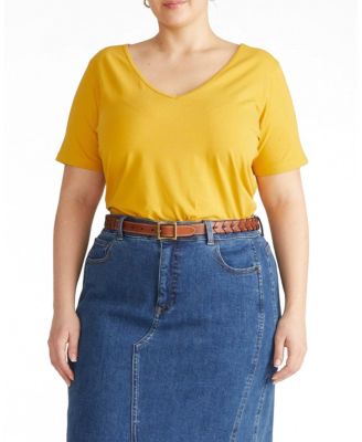 Plus Size Double V Tee