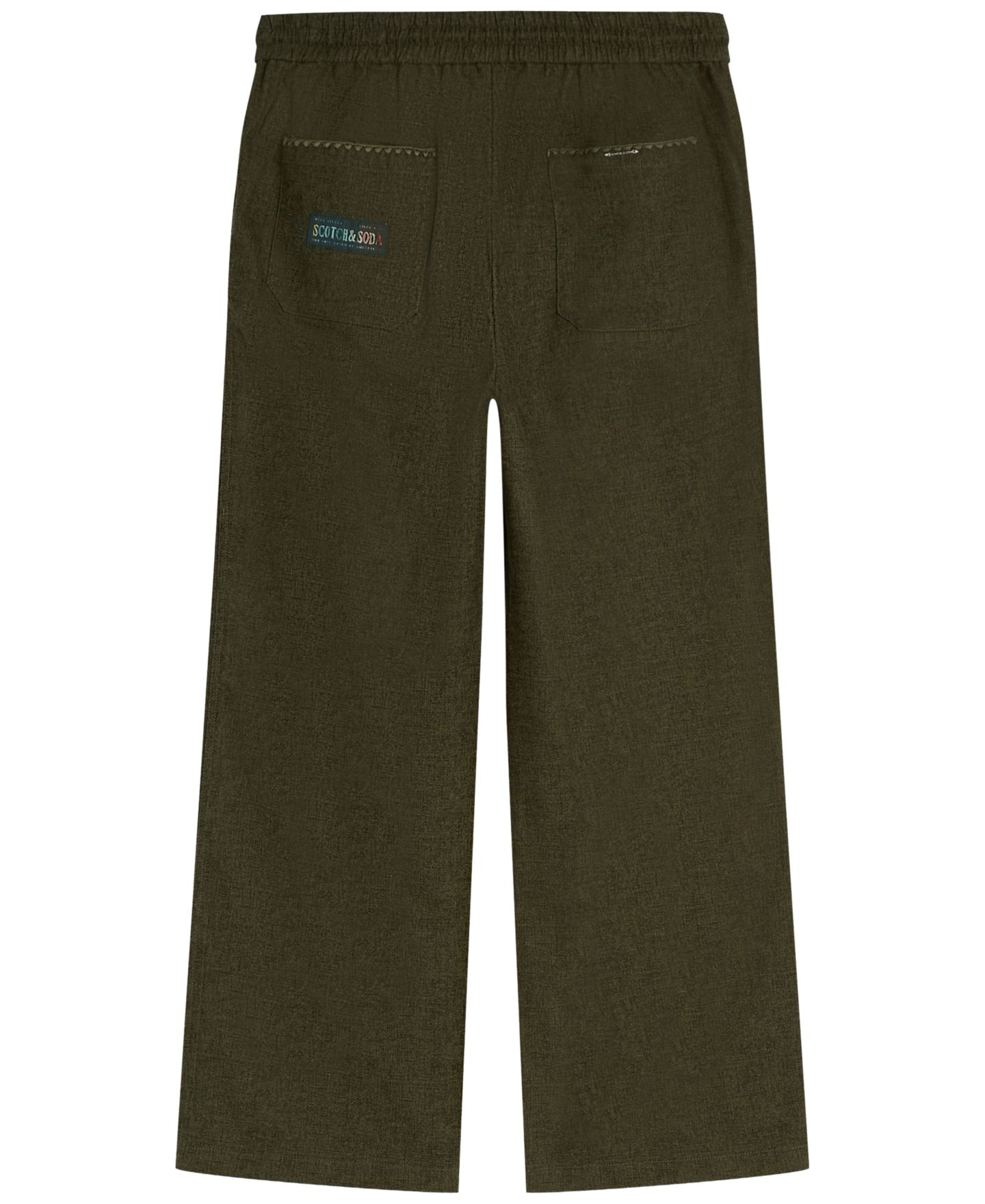 Мужские брюки SCOTCH & SODA Otis Melange Relaxed-Fit, цвет: Тёмно-зелёный меланжевый — фото 8