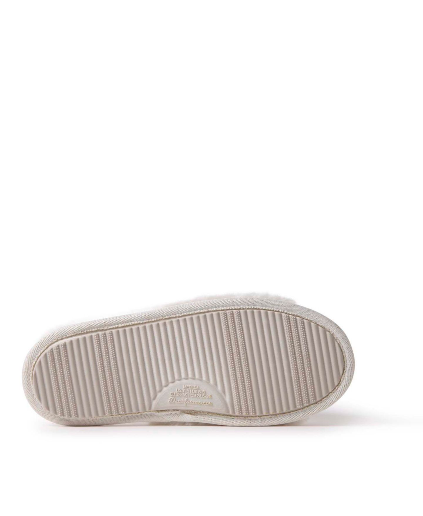 Женские тапочки Dearfoams Lane Bridal I Do Fuzzy Slide, цвет: Алебастровый — фото 5
